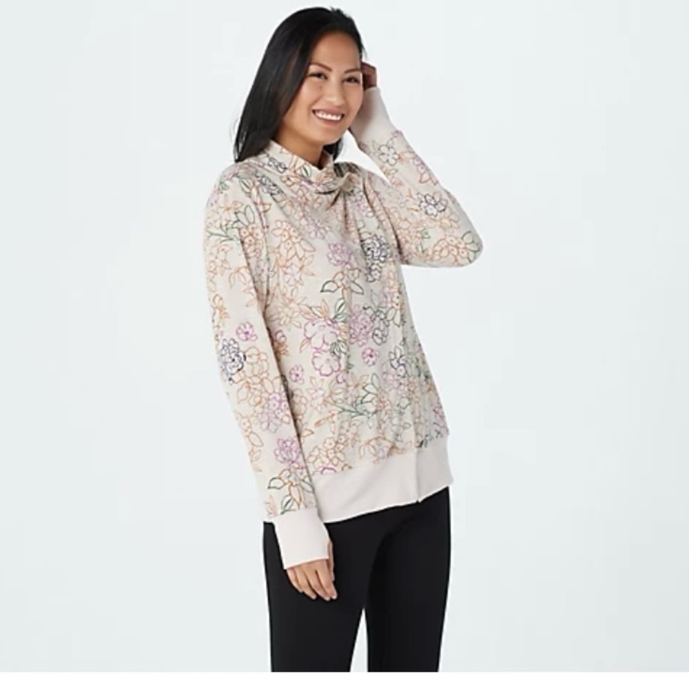 Cuddl Duds Lightweight Comfort Drape Front Cardigan